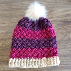 2 for $50! Crochet Ladies Winter Hat with Pompom